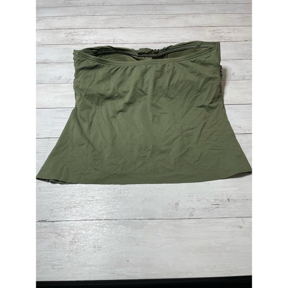 VINCE CAMUTO Draped Bandeau Tankini Top - Picture 6 of 9